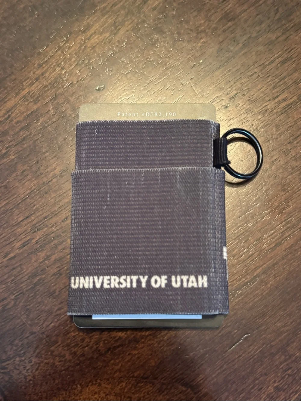 Thread Slim Card Wallet with Keyring in Dark Navy